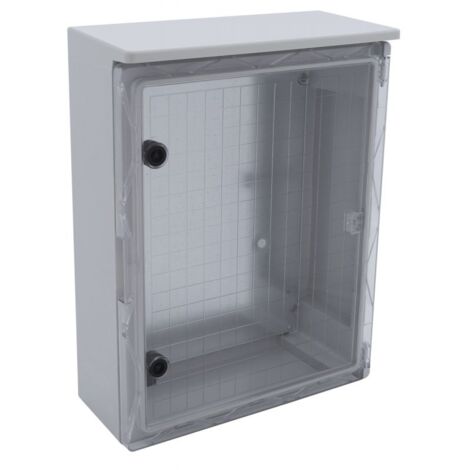 Em Distribution – Coffret électrique ABS 400x300x165 mm – Étanchéité IP65 – Résistance chocs IK10 – Porte vitrée avec serrure triangulaire
