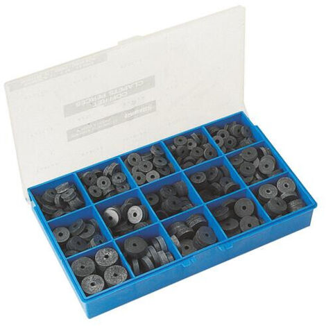 COFFRET PLASTIQUE DE CLAPETS PERCES ASSORTIS CAOUTCHOUC NEOPAN