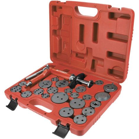 Autobest – Coffret repousse piston pneumatique 23 pièces – Corps en aluminium anodisé – Pression 5-8 bar – Raccord pneumatique universel