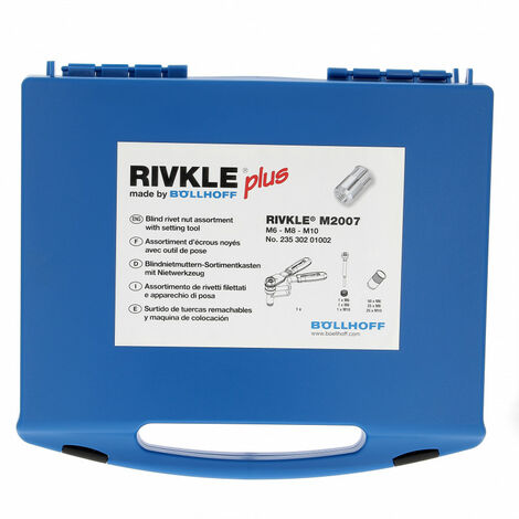 Coffret RF67 T.Red Moleté avec Pince M2007 + Assortiment En M6-M8-M10