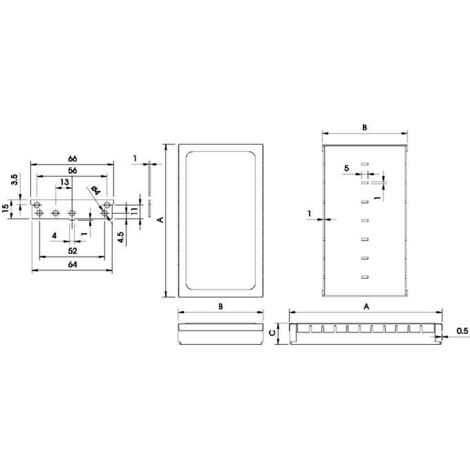Coffret rfi ''low modular'' - 82 5 x 68 x 17mm