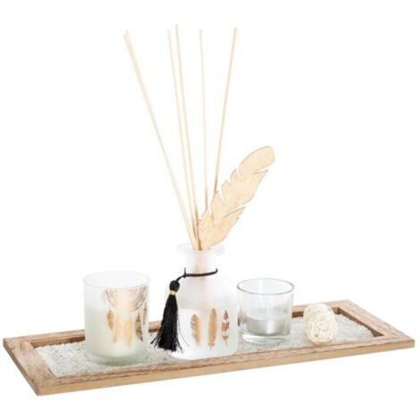 Coffret Senteur 8 Pièces Plume 37cm Bois de Gaiac