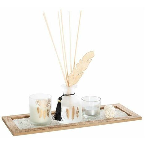 Coffret Senteur Bois de Gaiac 5pcs avec Diffuseur et Bougie -