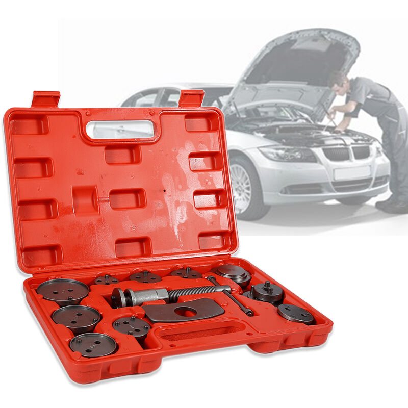 Coffret Set repousse piston d étrier de frein Kit d outils 13 pièces - Rouge