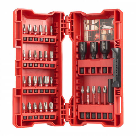 MILWAUKEE Coffret 55 embouts Schockwave + porte-embout - 4932430907