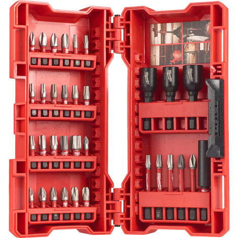 MILWAUKEE Coffret 55 embouts Schockwave + porte-embout - 4932430907