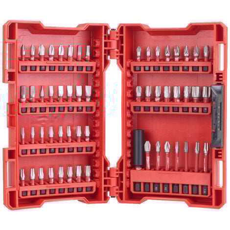 MILWAUKEE Coffret 55 embouts Schockwave + porte-embout - 4932430907