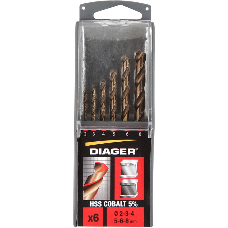 Diager - Coffret de 6 forets métaux Cobalt - 706C