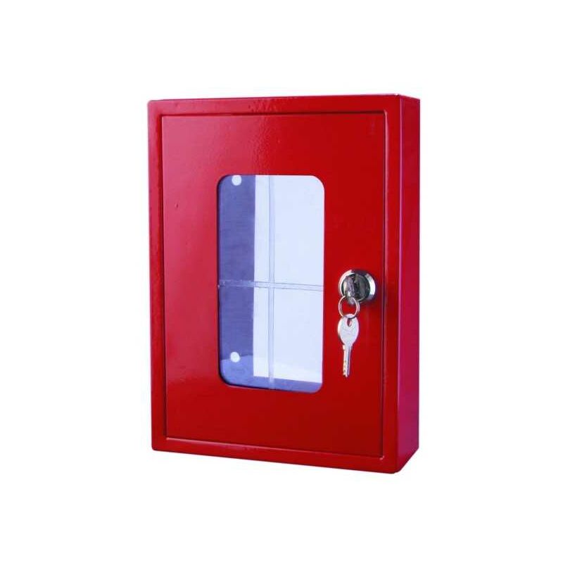 Coffret/Boitier sous verre dormant rouge pour vanne gaz 250x180x70mm