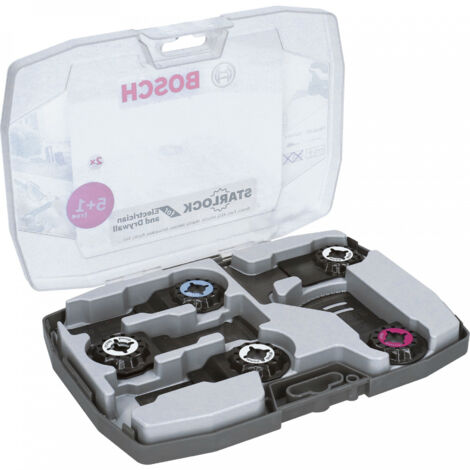Coffret de lames Starlock spécial électricien et plaquiste pour découpeur ponceur (6 pièces) | 2608664622 - Bosch