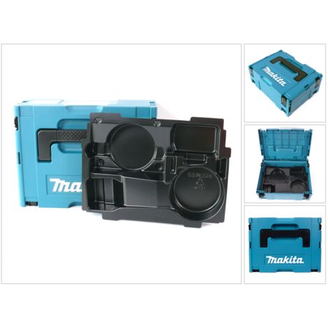 Coffret système Makita MAKPAC 2 – Insert pour BGA/DGA 452 – Dimensions 39,5x15,5x29,5cm – Profilés d'angle à double paroi