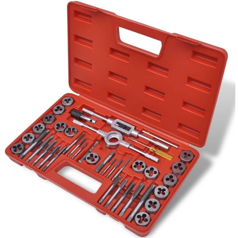 Ensemble de tarauds et matrices 40 pcs vidaXL