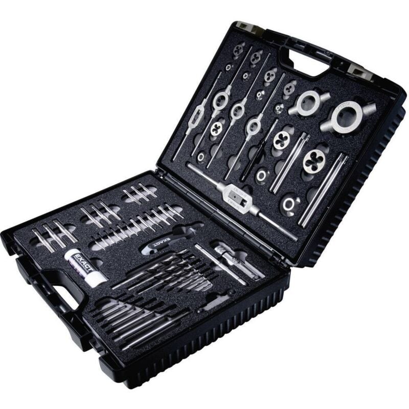 Exact - Coffret tarauds et filières hss 61 pièces GS61 70511 métrique M3, M4, M5, M6, M8, M10, M12 61 pièces