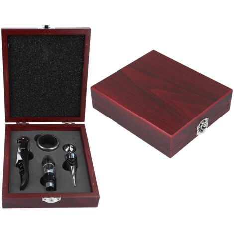 Coffret tire-bouchon en bois (4 pièces)