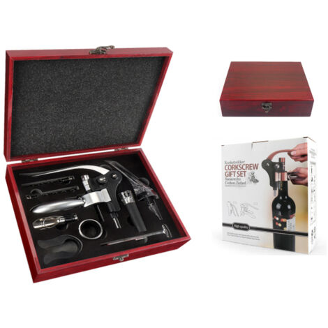 Coffret tire-bouchons en bois (10 pièces)