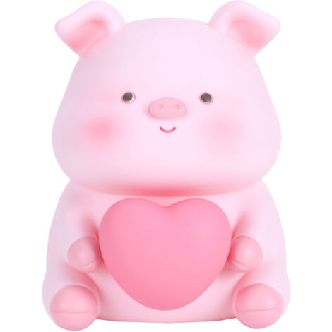 Coffret Tirelire Cochon Mignon avec Veilleuse Lumineuse - Idée Cadeau Enfant Déco Maison