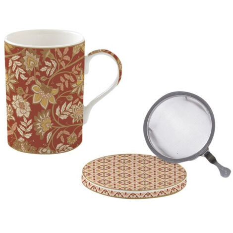 Coffret Tisanière Fleurs De Rêves Tisanière En Porcelaine Avec Filtre Et Couvercle - Easy Life