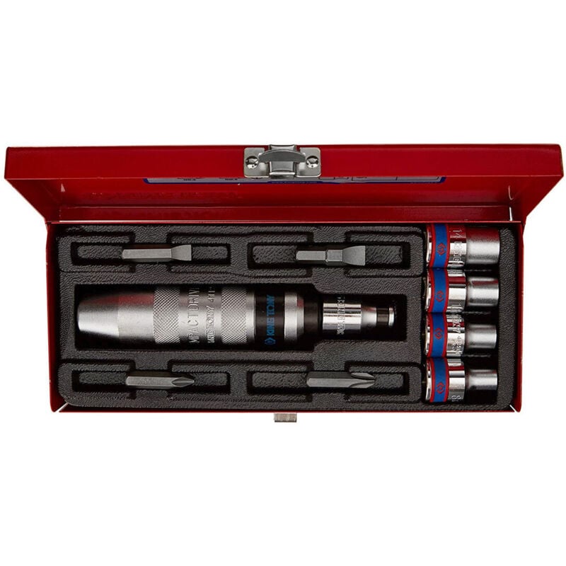 Coffret tournevis a frapper king tony avec embouts et douilles