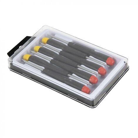 Coffret tournevis cruciformes 7 pcs – 3 tournevis cruciformes et 4 plats – Longueur 125 mm – Coffret en plastique dur – Turbocar