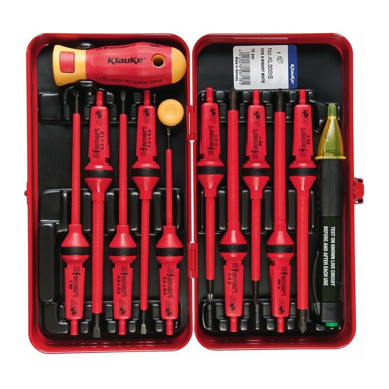 Klauke - Tournevis de sécurité E-smart-Box - Coffret de 13 pièces