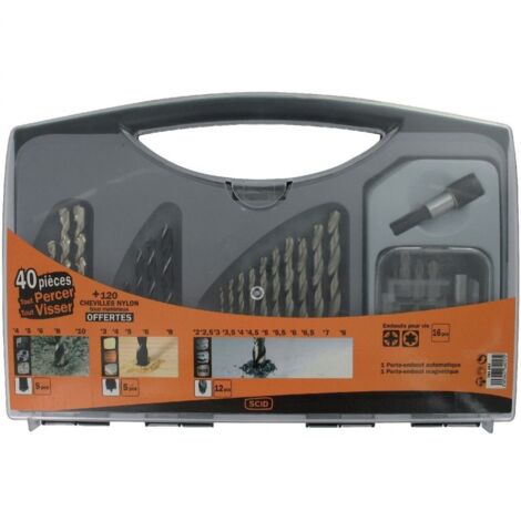 Coffret tout percer tout visser 40 pièces
