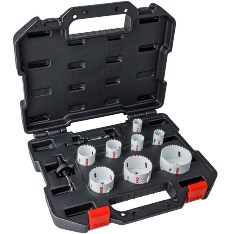 Coffret trépan bimétal 22-25-29-35-40-51-60-67 - 42800 - Erko