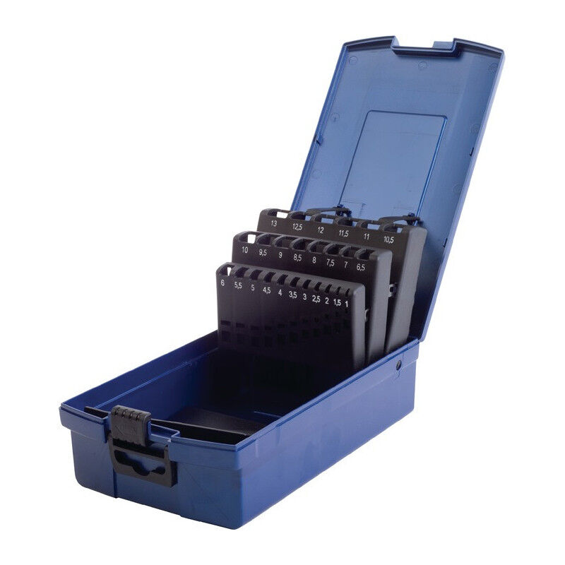 Coffret vide adapté à foret hélicoïdal DIN 338 dimension 1-13 mm montant à 05 m