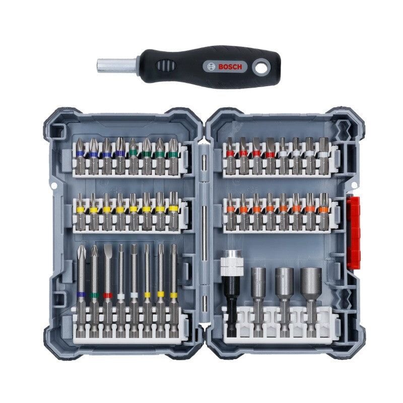 Assortiment d'embouts de vissage - BOSCH - 44 pièces + tournevis - 2607017693