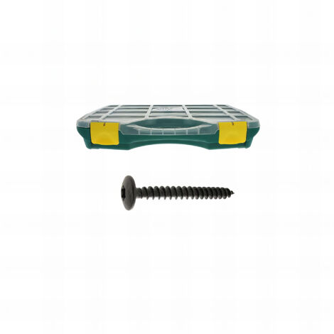 Coffret w 12 vis penture torx acier zingué noirdiam 6 - 450 pc mm