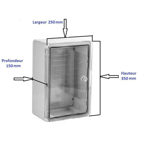 Coffret Electrique Etanche Exterieur, 300x250x150 mm Armoire en Acier  Inoxydable, Cache Compteur Mural à Serrure, pour Câblage : :  Bricolage