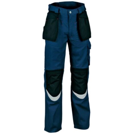Cofra Arbeitshose mit vielen Taschen und Reflektionsstreifen 60 marineblau