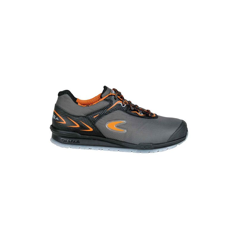 Image of Cofra - Click S1P scarpe da lavoro n. 40 basse estive antinfortunistiche in tessuto traspirante Antracite + Arancione 40