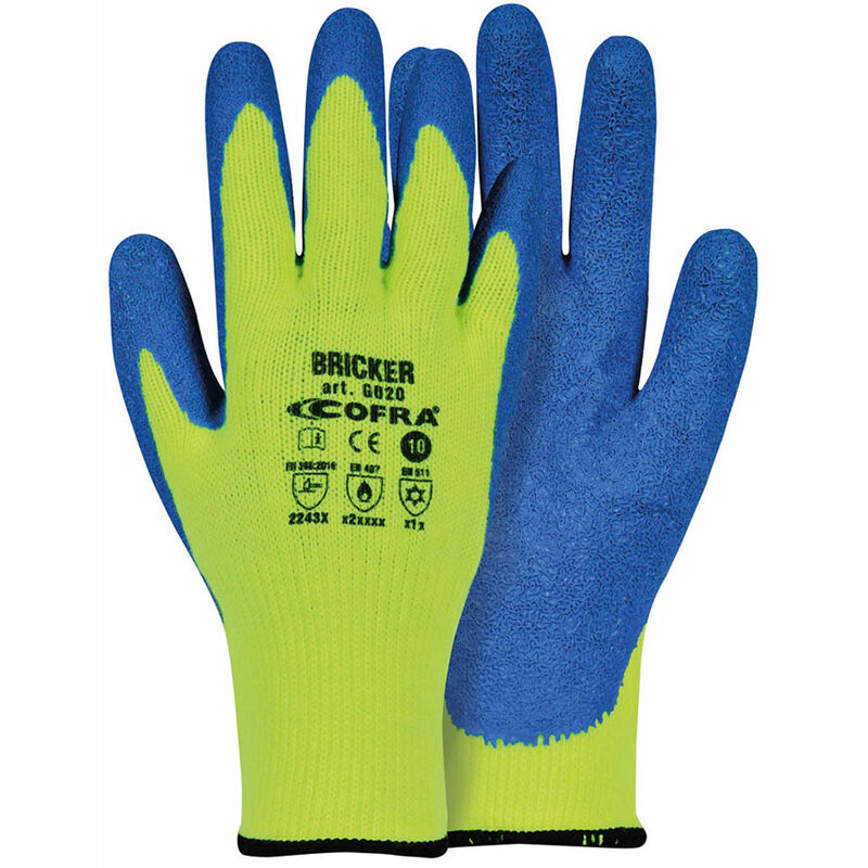 

COFRA Guante bricker amarillo fluo/azul talla 11 cofra