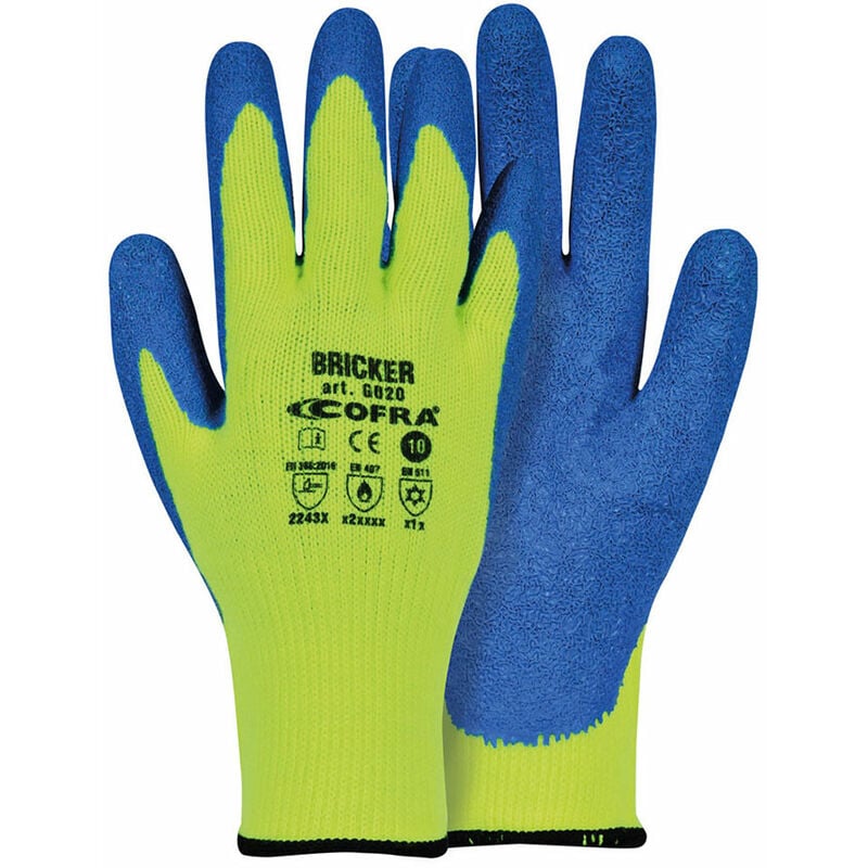 

COFRA Guante bricker amarillo fluo/azul talla 8 cofra