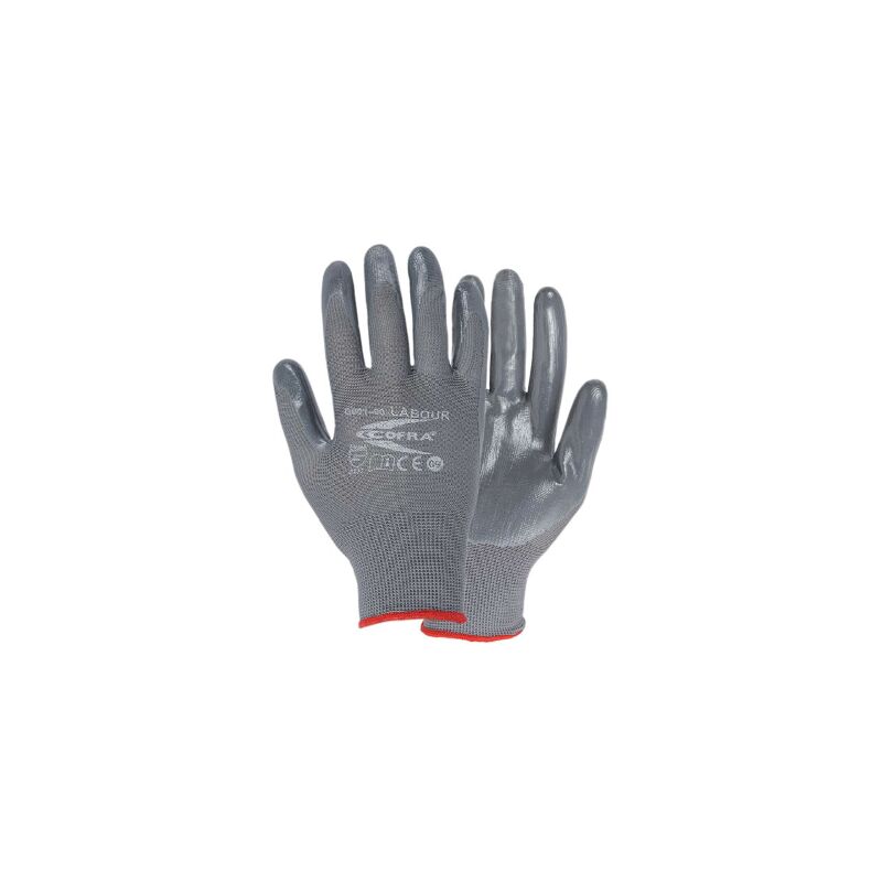 Image of Cofra - Labour 12 paia di guanti tg 11 (xxl) in nitrile protezione meccanica media categoria ii