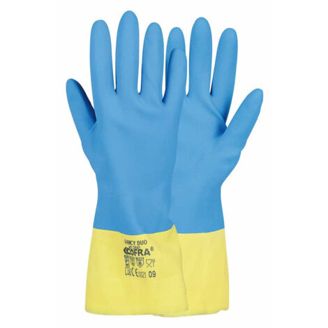 Cofra Latex/Neopren Gummihandschuhe für Lebensmittel und Chemie 7