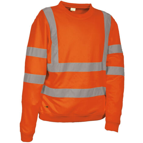 Cofra Marqueta Warnschutz Sweatshirt Pullover, Klasse 3, 320 g/m² orange XXXXL