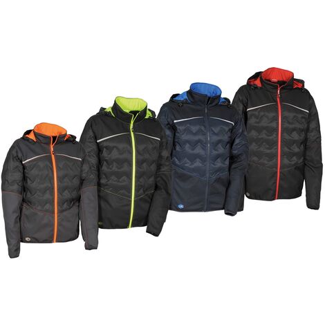 Cofra Poligus Arbeitsjacke Daunenjacke in Softshell - XL -  Schwarz / Grün