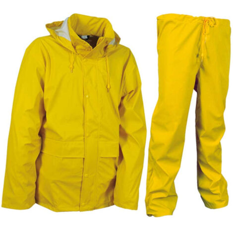 Cofra Regenanzug 2 tlg. 100% Polyester mit PU gelb S