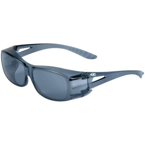 Cofra Schutzbrille für Brillenträger elegantes Design grau getönt