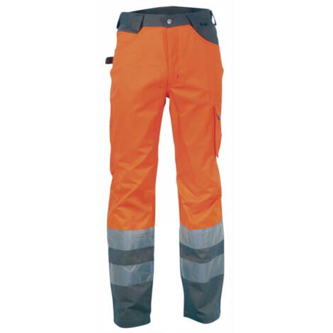 Cofra Warnschutzhose mit Reflexstreifen, Kurzgröße orange 54