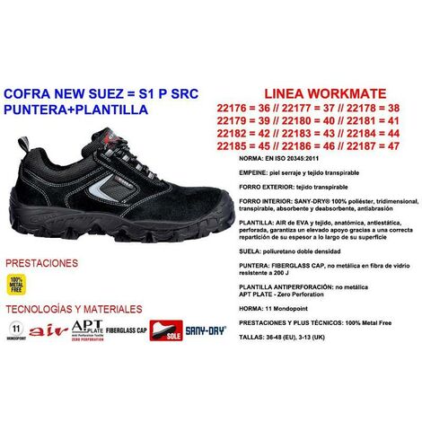 cofra zapatilla new suez nº44 s1 p src puntera+plantilla