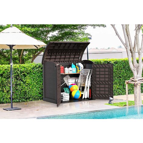 COFRE BAUL ARCON RESINA DURAMAX JARDIN MARRON 1200 LTS TAPA CURVA