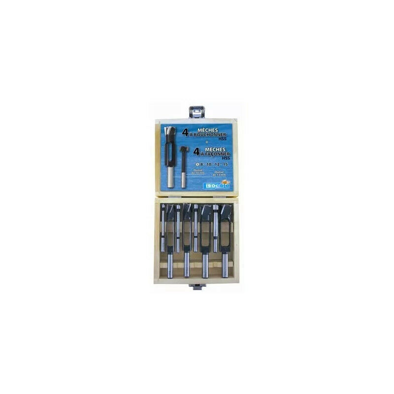 

Leman - Paquete de 4 brocas para encorchar + 4 brocas de fondo plano para moldear - 210.500.08