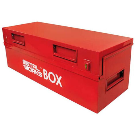 Cofre de acero para herramientas de construcción Metalworks MWB265, 265 L, con doble cerradura y tapa asistida