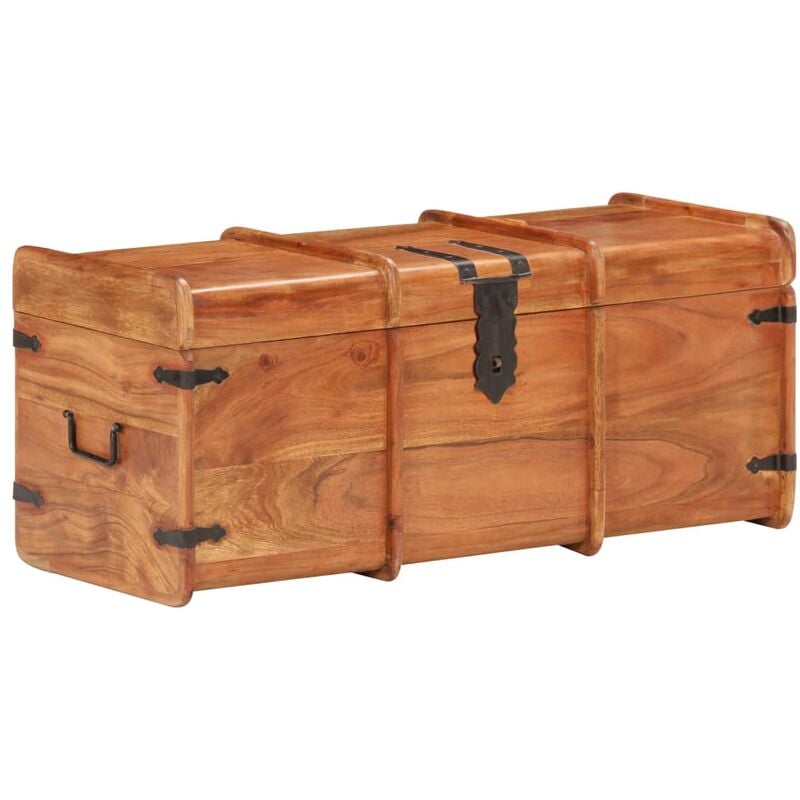 

Cofre de almacenamiento madera maciza de acacia 90x40x40 cm
