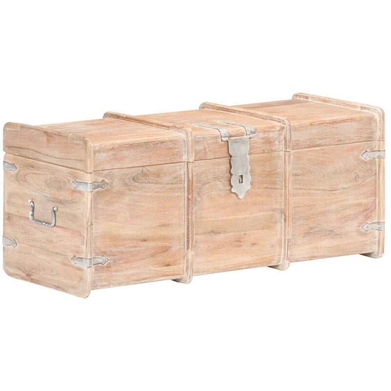 

Cofre de almacenamiento madera maciza de acacia 90x40x40 cm
