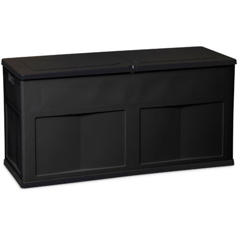 Cofre multiusos de resina para jardín negro nero 119x46x60 cm