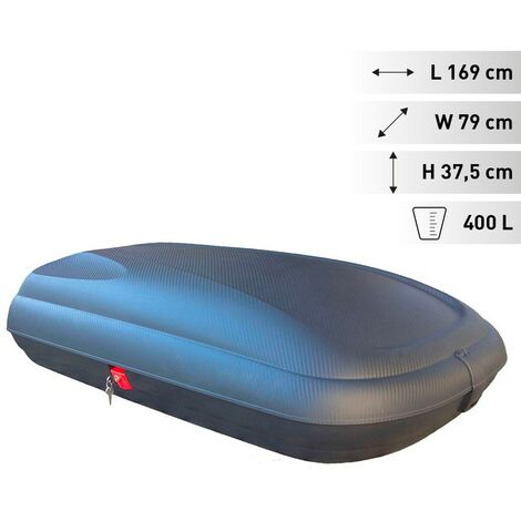 Cofre rígido universal para barras de techo Carbon Look 400 - 0.000000