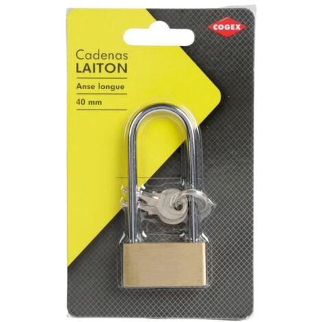 COGEX - CADENAS EN ACIER DORé - 40MM - AVEC 2 CLéS - FERMETURE SéCURISéE - PRODUIT IDéAL POUR LES CASIERS, COFFRES, GARAGE, CAIS